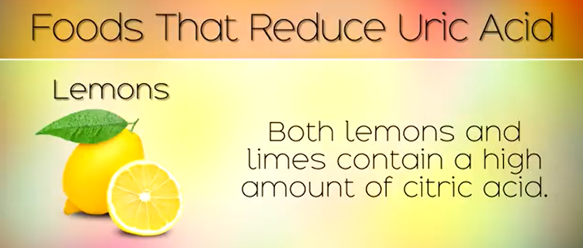 Lemon water for uric acid control