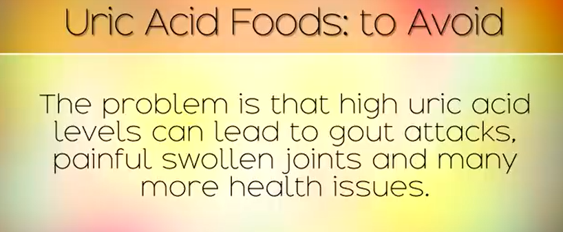 Holistic Gout Prevention by avoid uric acid foods