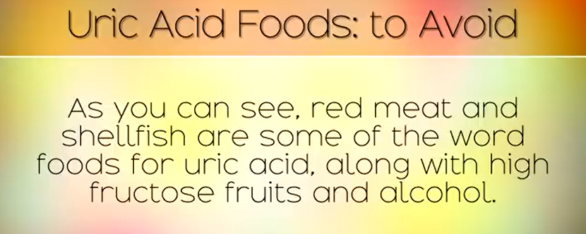 URIC ACID FOODS TO AVOID