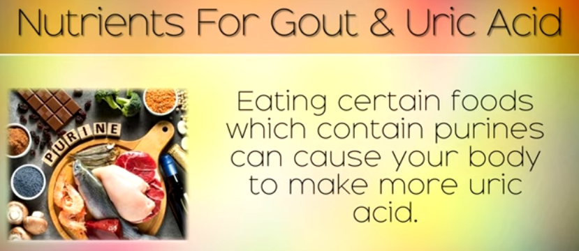 certain foods which contain purines can cause your body to make more uric acid