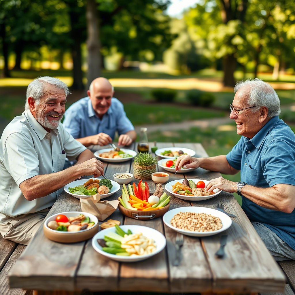 Senior man enjoying outdoor exercise